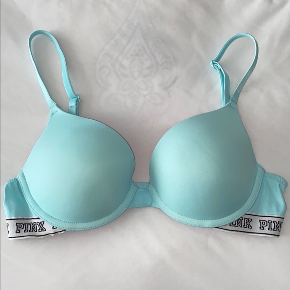 Pink Victoria’s Secret Turquoise Bra
